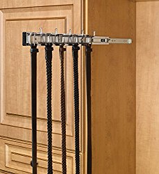 mounted belt rack with belts hanging on its hooks