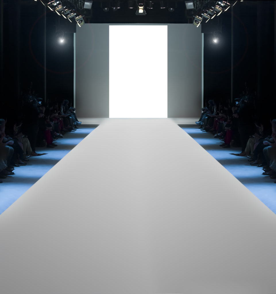 fashion runway just before show