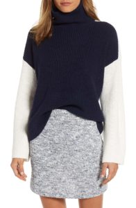 Lou & Grey Colorblock Turtleneck Sweater