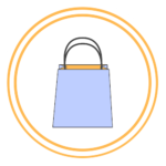 Shopping Bag in WWTNT orange circle