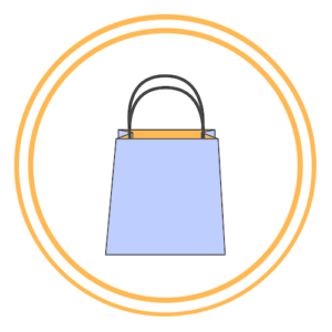 Shopping Bag in WWTNT orange circle