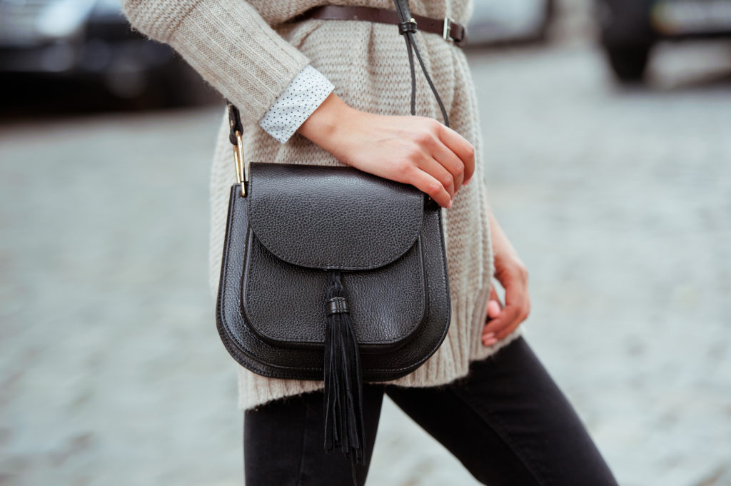 Crossbody Bag up close being carried by woman