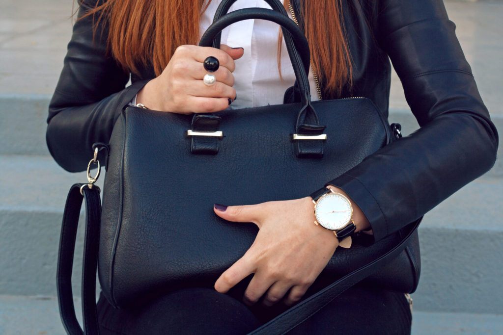 woman holding Structured Bag