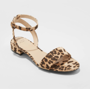 A New Day Leopard Ankle Strap Sandal