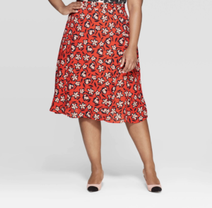 Who What Wear Plus Size Floral Slip Skirt