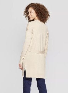 A New Day Back Belt Open Cardigan Sweater