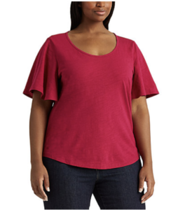 Lauren Ralph Lauren Plus Size Scoop Neck T-Shirt