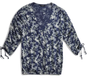 Lucky Brand Floral Print Button Front Top