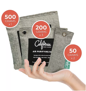 California Home Goods Set of 6 Charcoal Bags