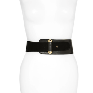 Raina Vixen Asymmetrical Velvet & Leather Belt