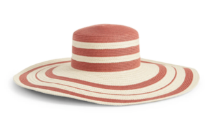 Halogen Stripe Wide Brim Hat
