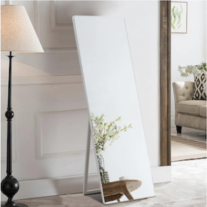 Oversized White Wood Mirror