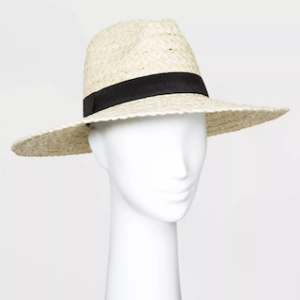 Universal Thread Straw Wide Brim Fedora Hat