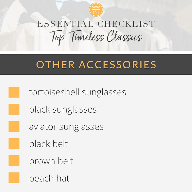 list of essential additional accessories