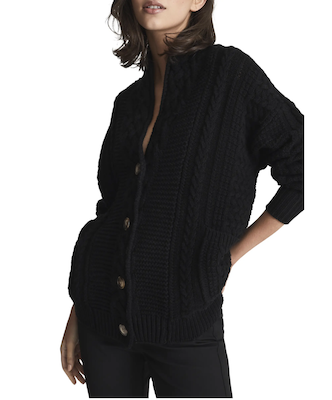 Reiss Summer Wool and Cashmere Blend Cardigan