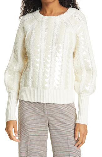 Veronica Beard Yola Sequin Cashmere Blend Sweater