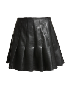 Alice + Olivia Carter Vegan Leather Pleated Skirt