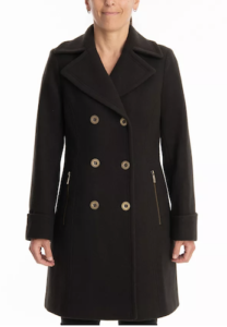 Michael Michael Kors Double Breasted Olive Peacoat