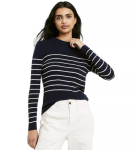 Nili Lotan x Target Striped Crewneck Pullover Sweater