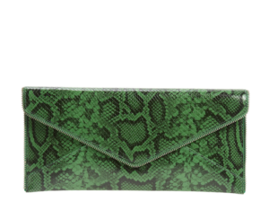Rebecca Minkoff Leo Snake Embossed Leather East West Clutch