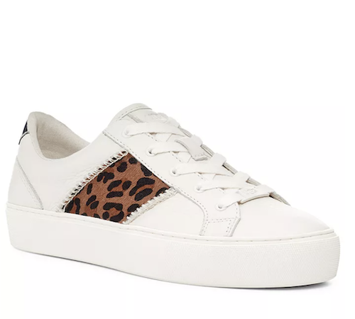 UGG Dinale Leopard Print Lace Up Sneakers