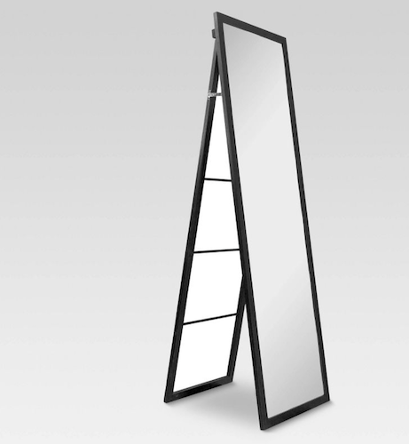 Threshold Wooden Mirror with Ladder
