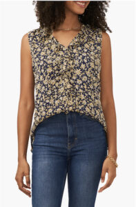 Vince Camuto Floral Ruffle Top