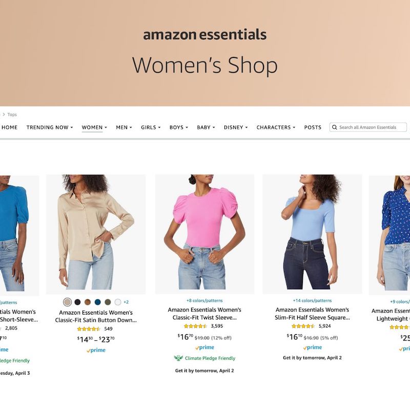 Amazon Essentials Home Page