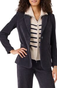 Nic + Zoe Corduroy Blazer in Dark Indigo