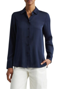 Vince Slim Silk Blouse