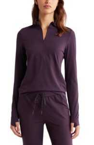 Zella Luxe Lite Half Zip Performance Top