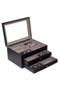 Bey-Berk Kelly 18 Pair Glasses Storage Box