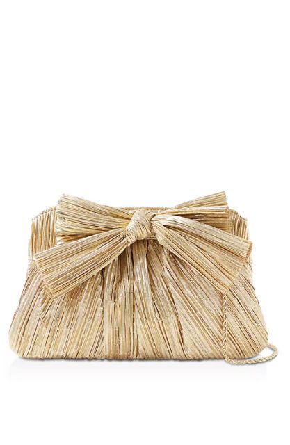 Loeffler Randall Rayne Pleated Bow Clutch