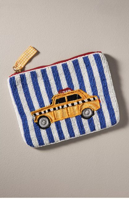 Anthropologie Beaded City Series Pouch