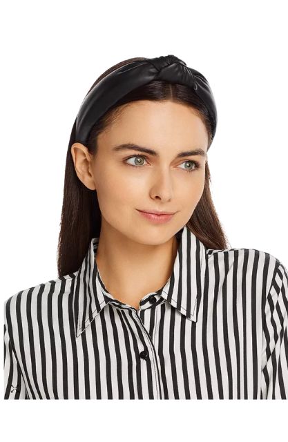 Lele Sadoughi Faux Leather Knot Headband