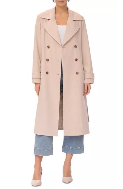 Bagatelle Double Breasted Relaxed Trench Coat