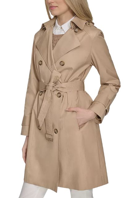 Cole Haan Hooded Trench Coat