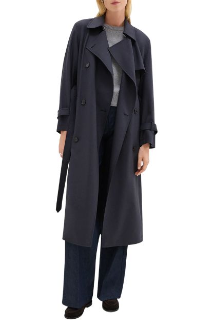 Theory Wool Blend Trench Coat
