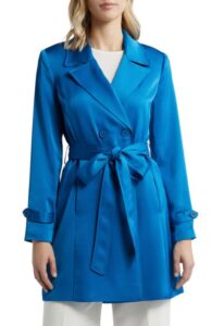 Tahari ASL Satin Trench Coat